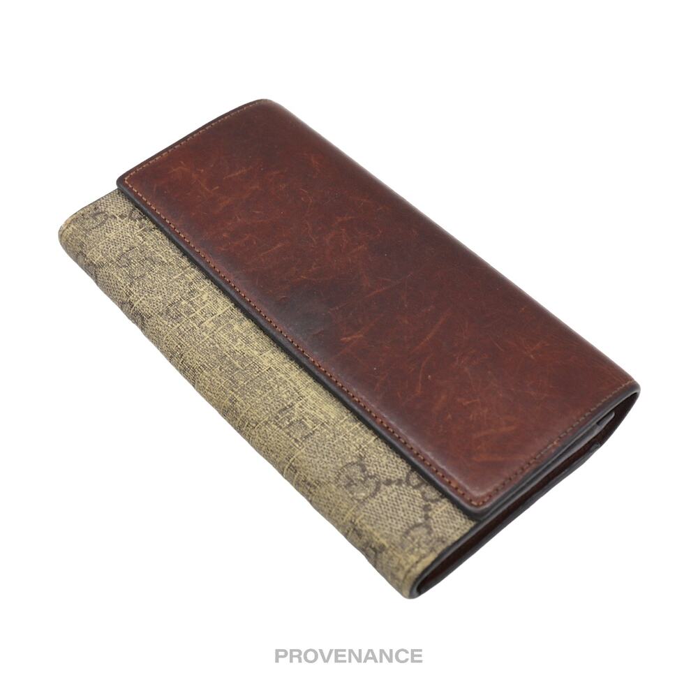🔴 Gucci Snap Long Wallet - GG Supreme Brown - Picture 4 of 11